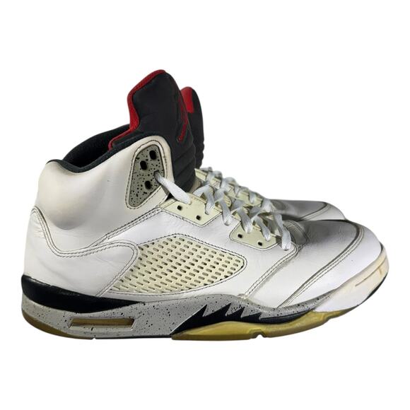 Nike Air Jordan 5 Retro "White Cement" 2017 136027-104 Men’s Size 12 Basketball - Picture 7 of 10